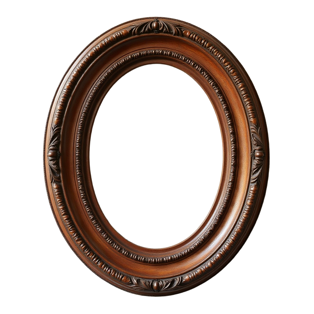 Antique Oval Picture Frame